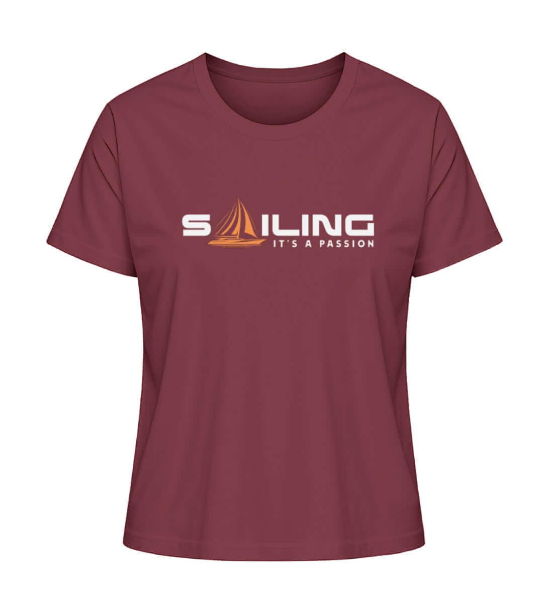 Maritime Mode Sailing Passion - Damen Premium Bio T-Shirt Farbe: Burgundy