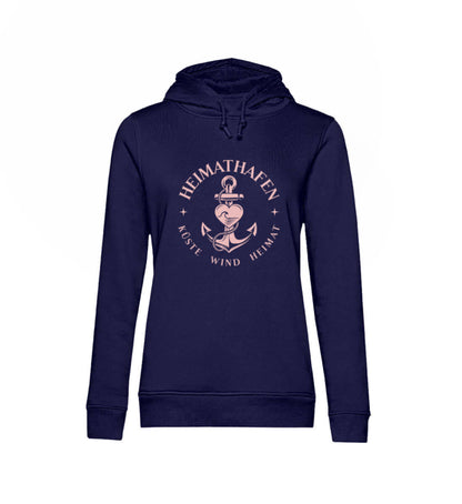 Maritime Mode Heimathafen - Damen Bio Hoodie Farbe: Navy