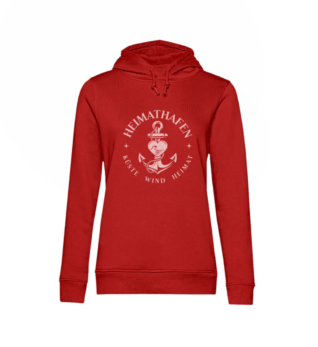 Maritime Mode Heimathafen - Damen Bio Hoodie Farbe: Red