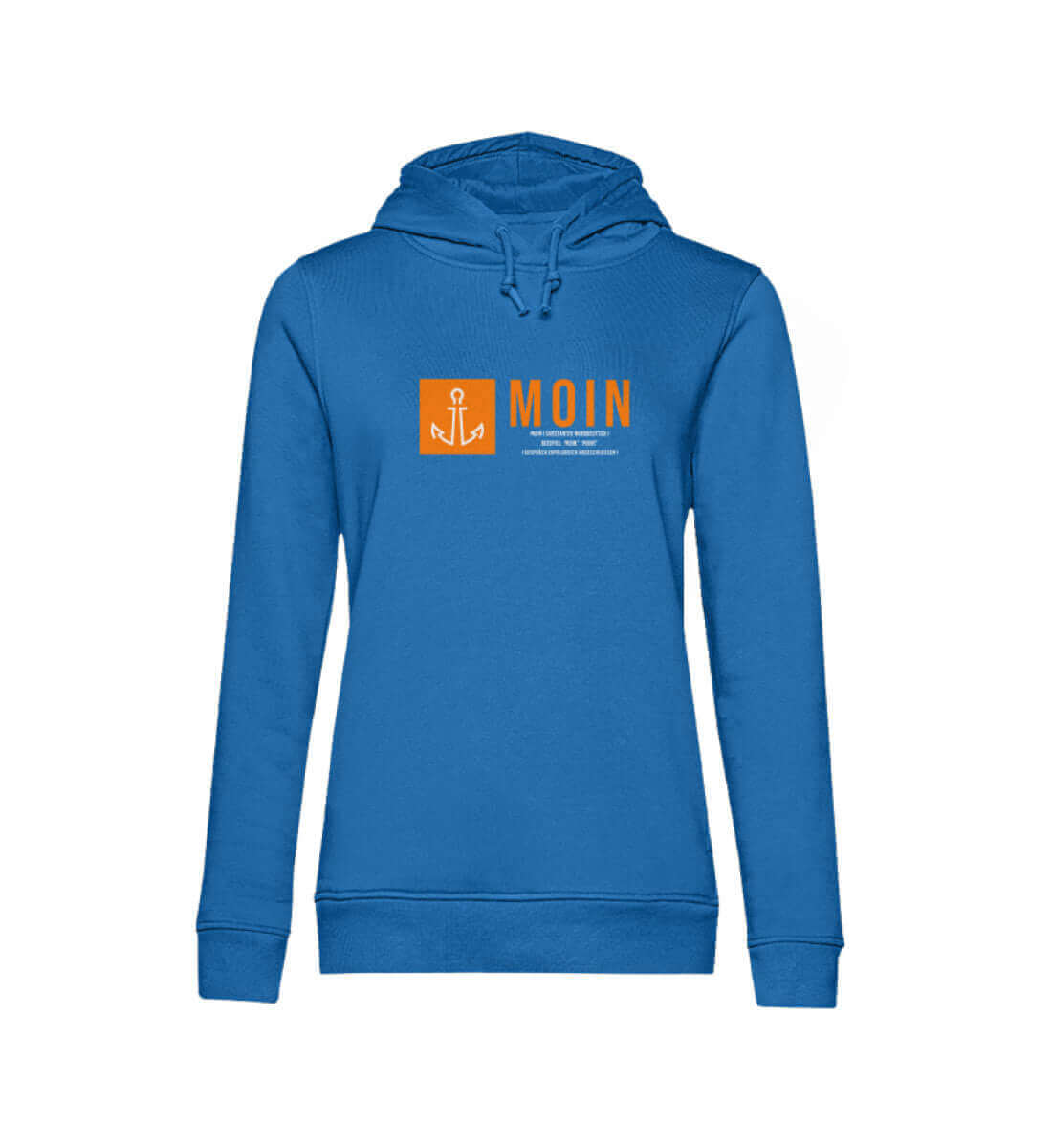 Maritime Kleidung Moin Anker - Damen Bio Hoodie Farbe: Royal Blue