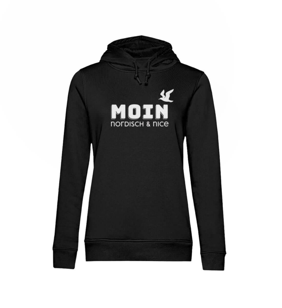 Maritime Mode Moin - nordisch & nice - Damen Bio Hoodie Farbe: Black