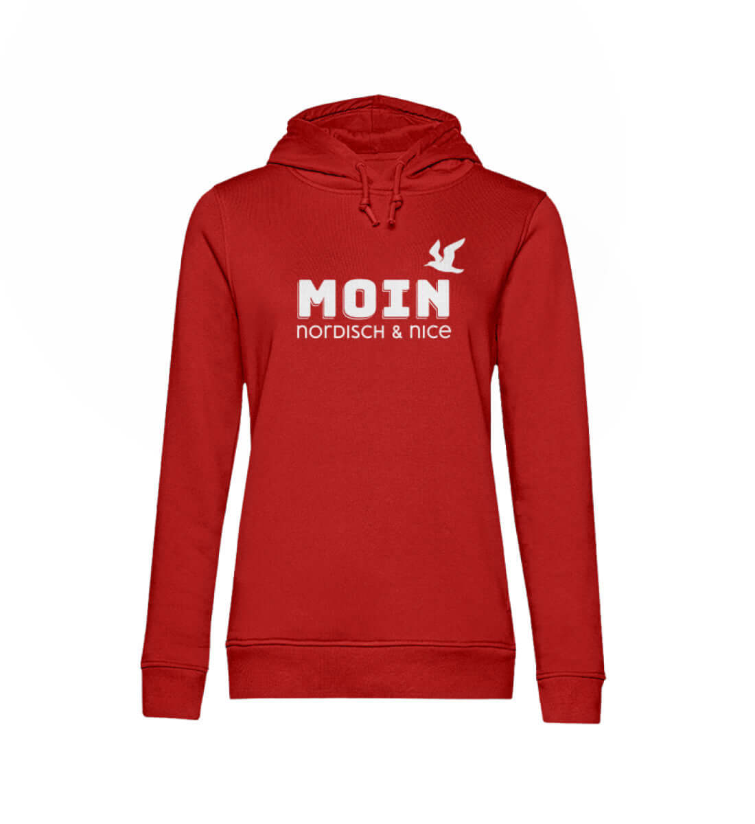 Maritime Mode Moin - nordisch & nice - Damen Bio Hoodie Farbe: Red