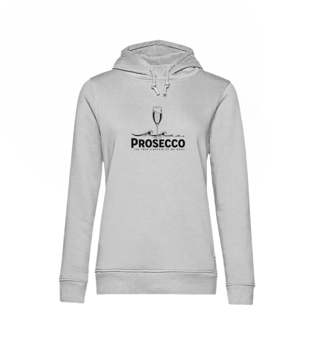 Maritime Kleidung Prosecco - The True Captain - Hell - Damen Bio Hoodie Farbe: Heather Grey