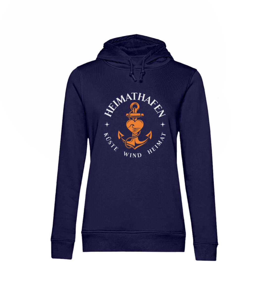 Maritime Mode Heimathafen Küste Heimat - Damen Bio Hoodie Farbe: Navy