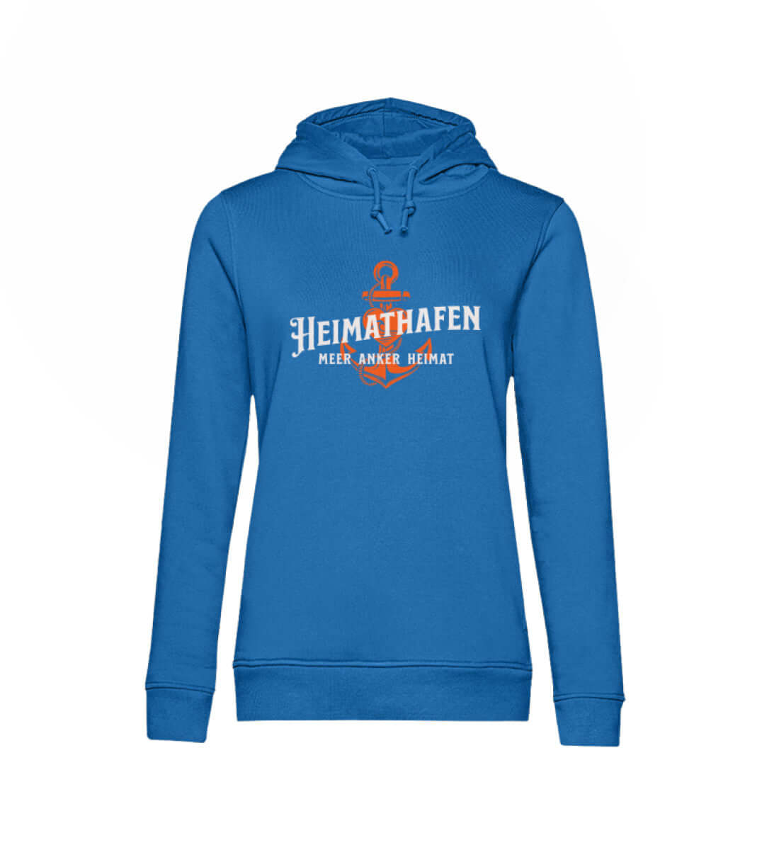 Maritime Mode Heimathafen Anker Heimat - Damen Bio Hoodie Farbe: Royal Blue