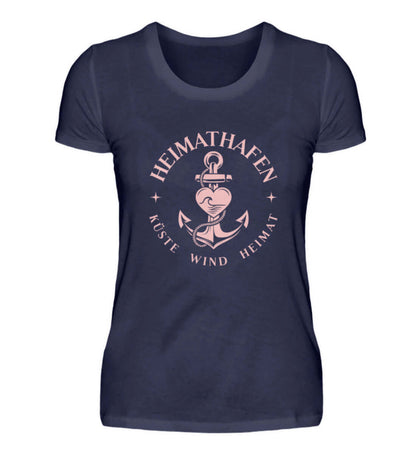 Maritime Mode Heimathafen Küste Wind Heimat - Damen Premium T-Shirt Farbe: Navy