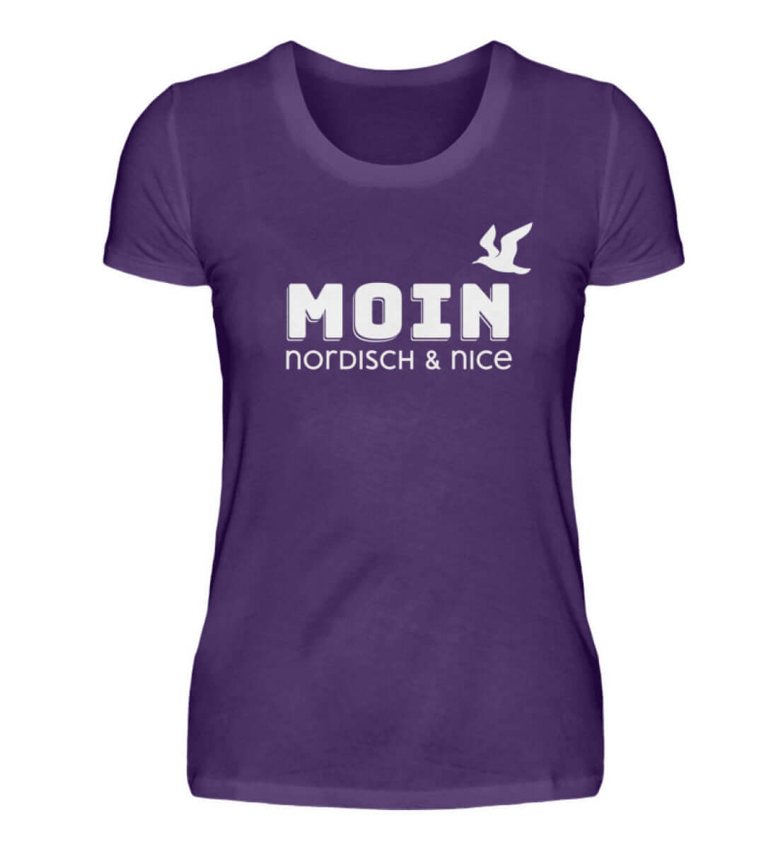 Maritime Mode Moin - nordisch & nice - Damen Premium T-Shirt lang Farbe: Urban Purple