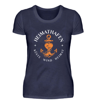 Maritime Mode Heimathafen - Damen Premium T-Shirt Farbe: Navy