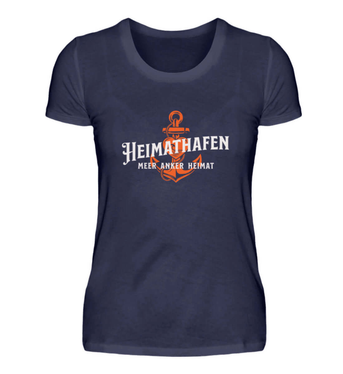 Maritime Mode Heimathafen Meer Anker Heimat - Damen Premium T-Shirt Farbe: Navy