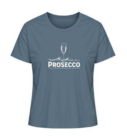 Maritime Kleidung Prosecco - Captain - Damen Premium Bio Shirt Farbe: French Navy