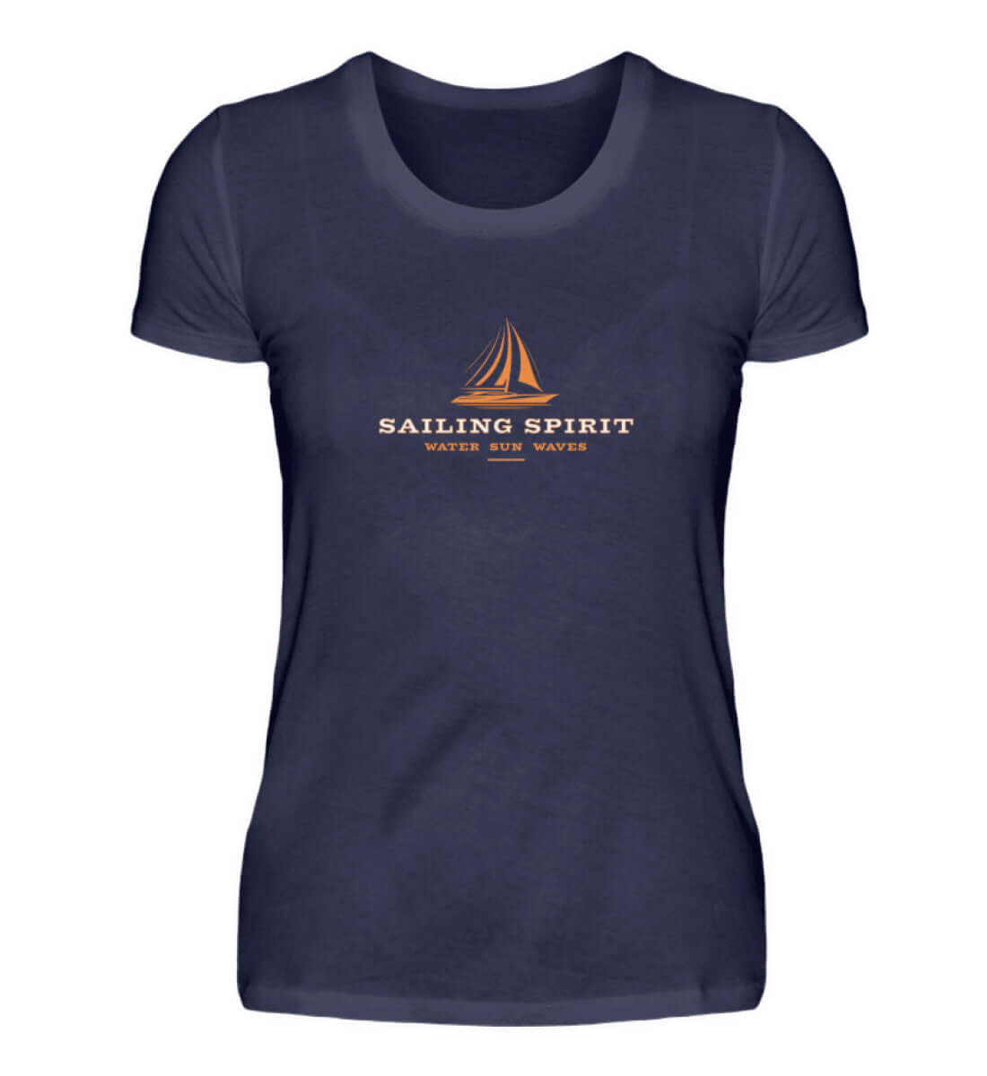 Maritime Kleidung Sailing Spirit - Damen Premium T-Shirt lang Farbe: Navy