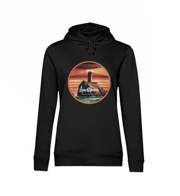 Maritime Kleidung Leuchtfeuer - Damen Bio Hoodie Farbe: Black