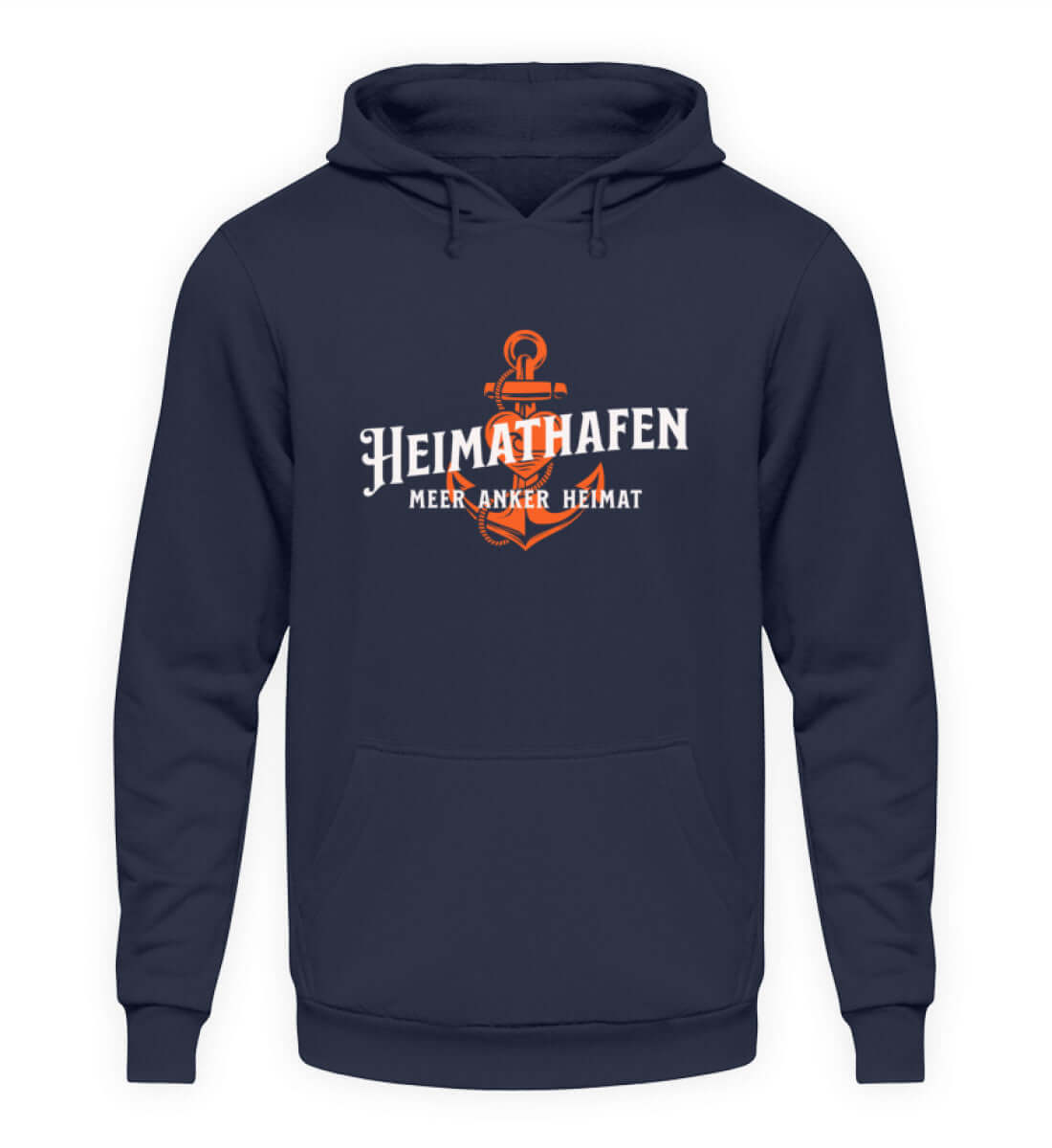 Maritime Mode Heimathafen Anker Heimat - Basic Unisex Hoodie Farbe: Oxford Navy