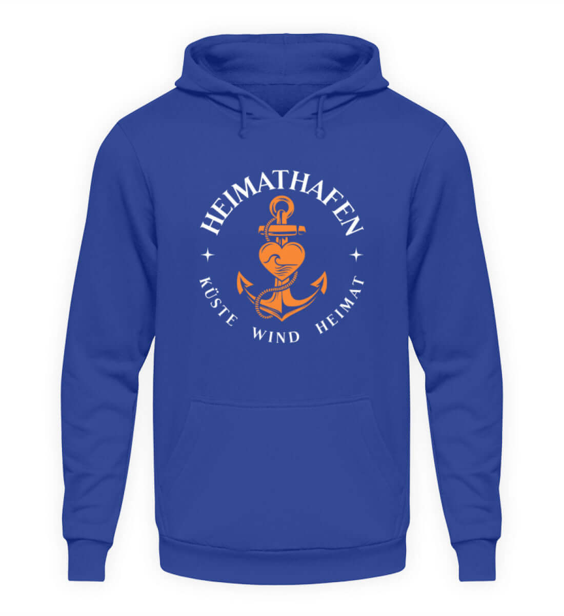 Maritime Mode Heimathafen Ankerherz - Basic Unisex Hoodie Farbe: Royal Blue