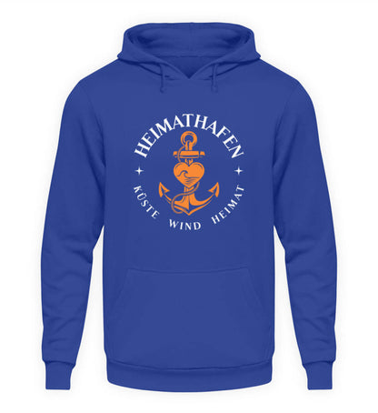 Maritime Mode Heimathafen Ankerherz - Basic Unisex Hoodie Farbe: Royal Blue