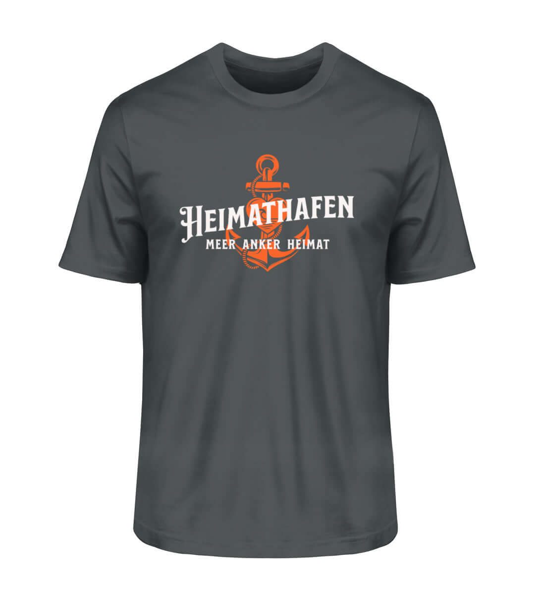 Maritime Mode Heimathafen 2.0 - Herren Bio Premium T-Shirt Farbe: India Ink Grey