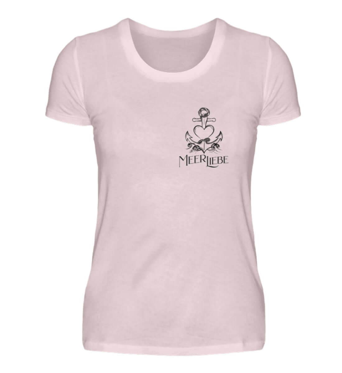 Maritime Kleidung MeerLiebe Klein - Damen Premium T-Shirt lang Farbe: Orchid Pink