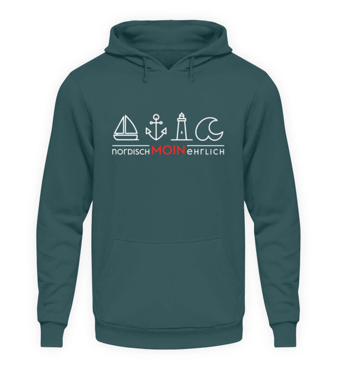 Maritime Mode Moin nordisch, ehrlich - Basic Unisex Hoodie Farbe: Airforce Blue