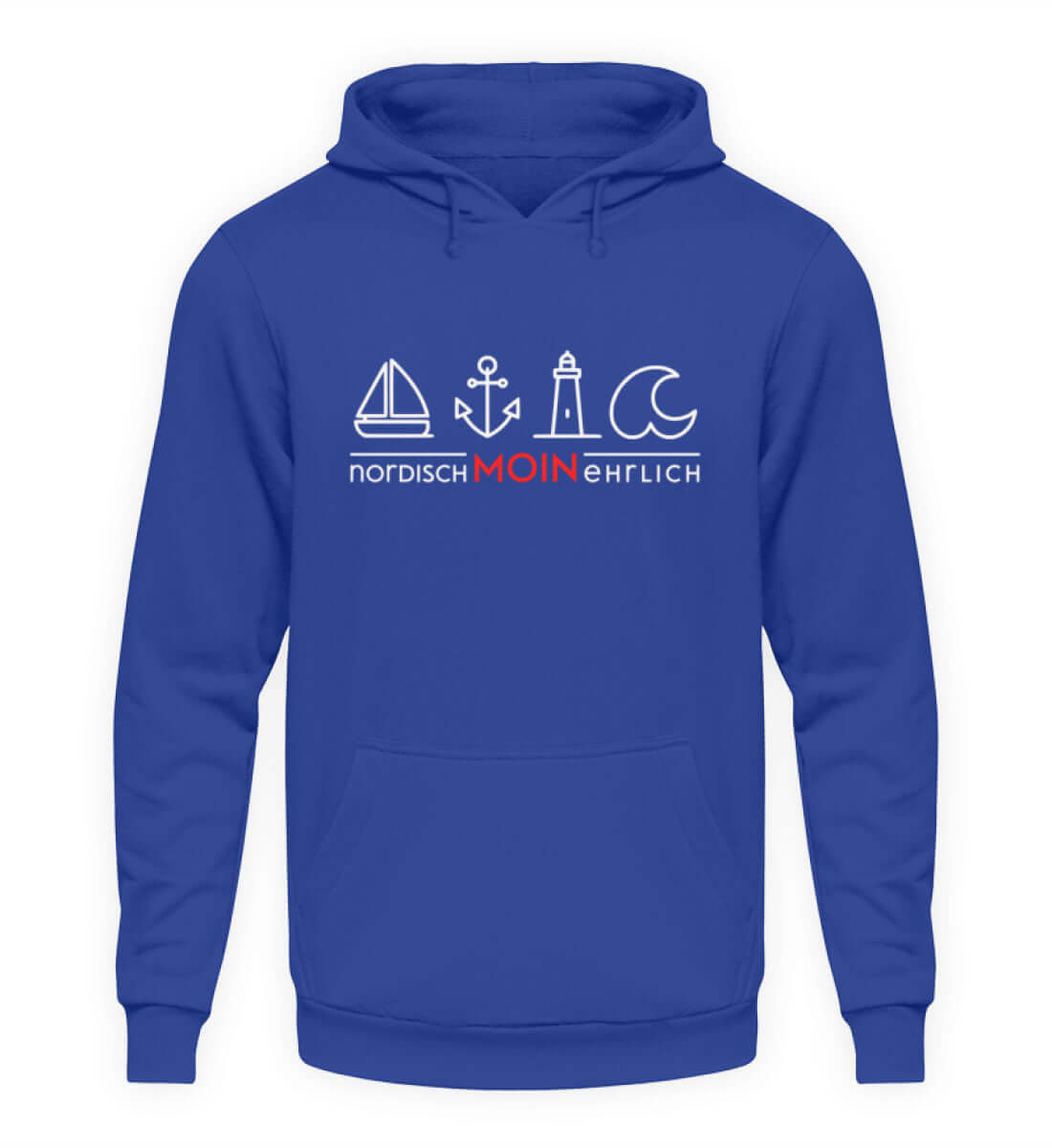 Maritime Mode Moin nordisch, ehrlich - Basic Unisex Hoodie Farbe: Royal Blue