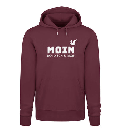 Maritime Mode Moin - nordisch & nice - Bio Unisex Premium Hoodie Farbe: Burgundy