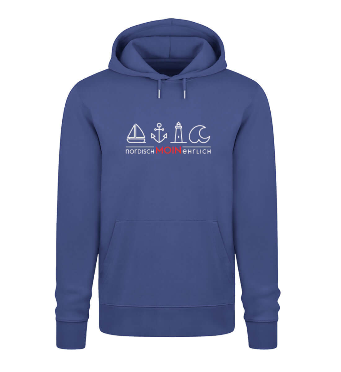 Maritime Mode Moin - nordisch,ehrlich - Bio Unisex Premium Hoodie Farbe: Worker Blue