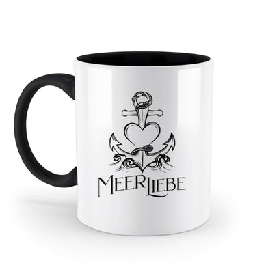 Maritime Tasse - Geschenkidee - MeerLiebe - Zweifarbige Tasse