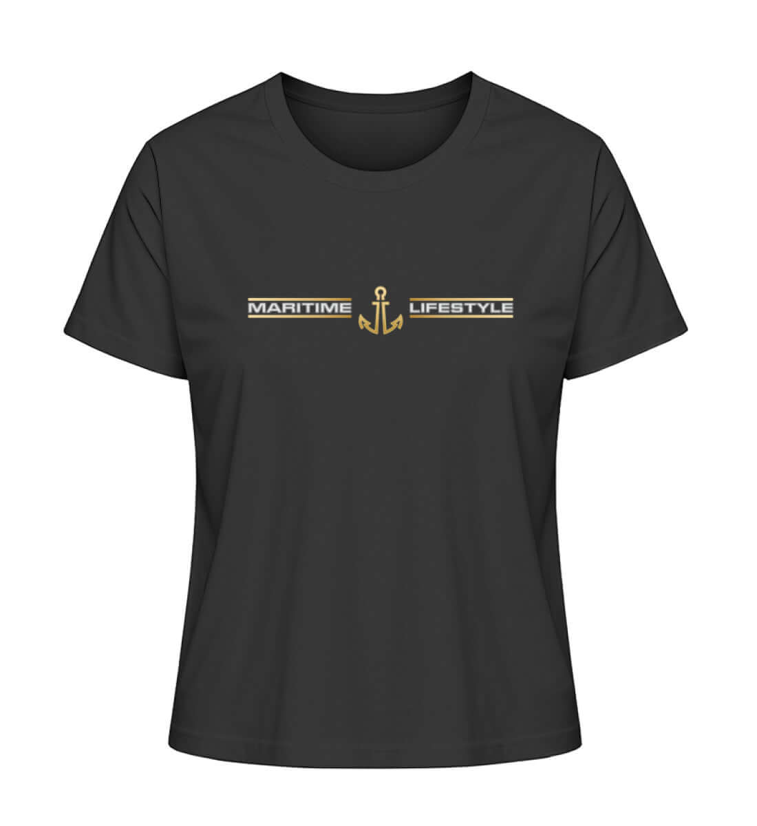 Maritime Lifestyle - Damen Premium Bio Shirt - maritimes Damen T-Shirt Farbe: Black für echte maritime Fans