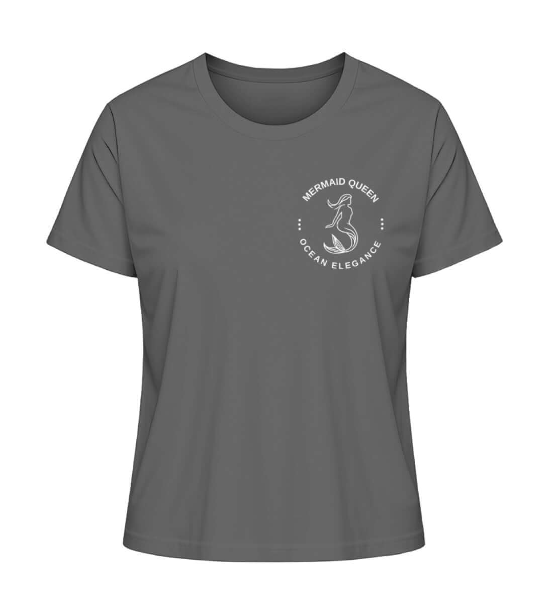 Mermaid - maritimes Damen T-Shirt Farbe: Anthracite mit kleinem Logo für Meeres freunde