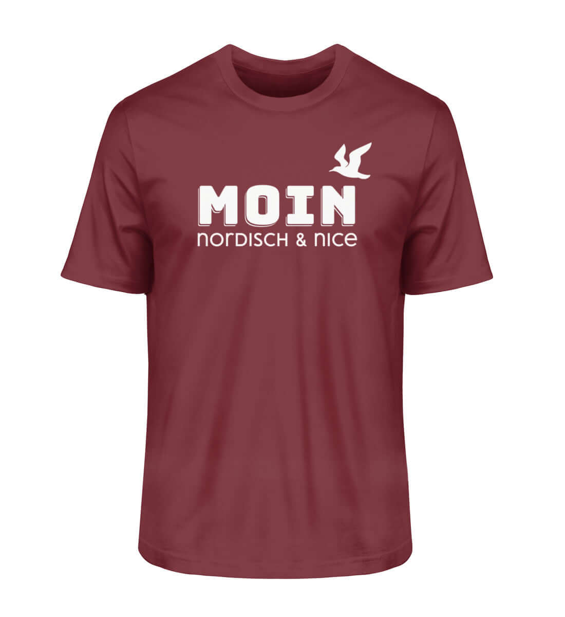 Maritime Mode Moin - nordisch & nice - Herren Bio Premium T-Shirt Farbe: Burgundy