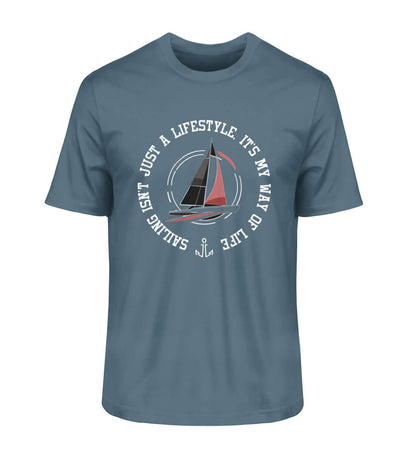 Maritime Mode Sailing Lifestyle - Herren Premium Bio T-Shirt in Farbe: Stargazer Segelmotiv für Segelenthusiasten