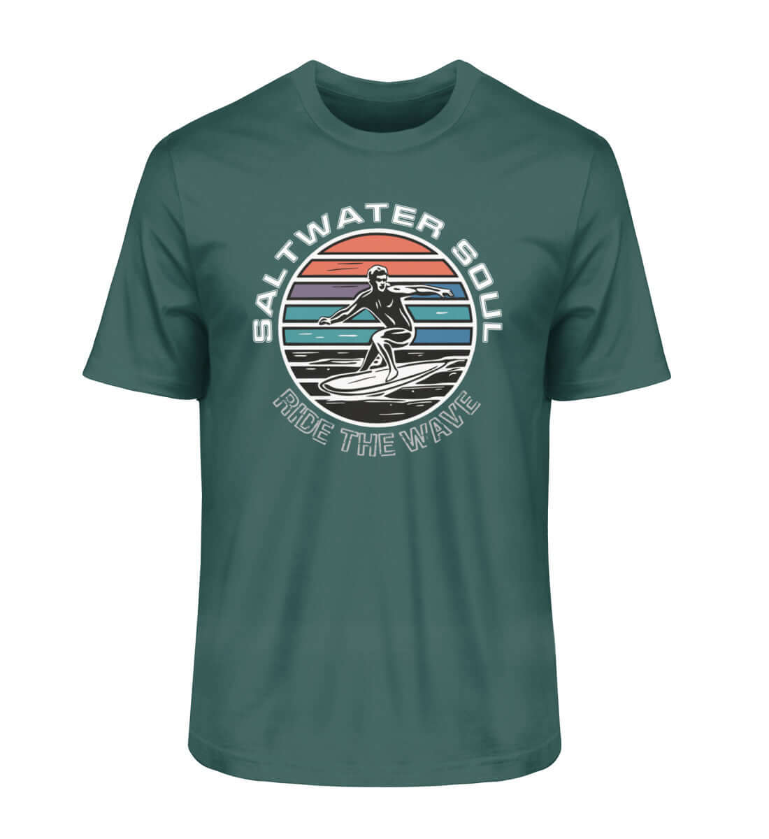  Surfer Saltwater Soul - Herren Premium maritimes Bio T-Shirt grün