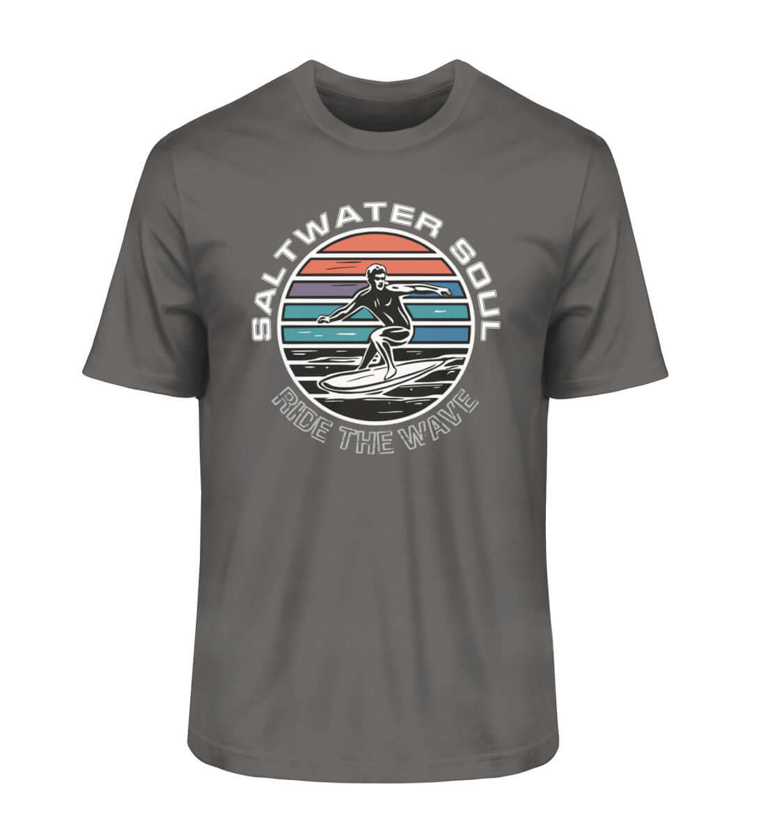 Surfer Saltwater Soul - Herren Premium maritimes Bio T-Shirt Anthrazit