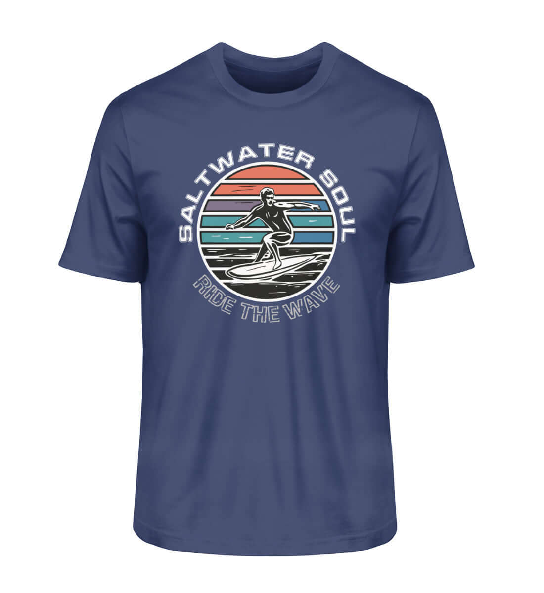  Surfer Saltwater Soul - Herren Premium maritimes Bio T-Shirt blau