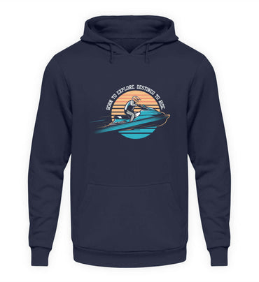 maritime Kleidung JetSki - Born to Ride - Basic Unisex Hoodie Farbe: Oxford Navy