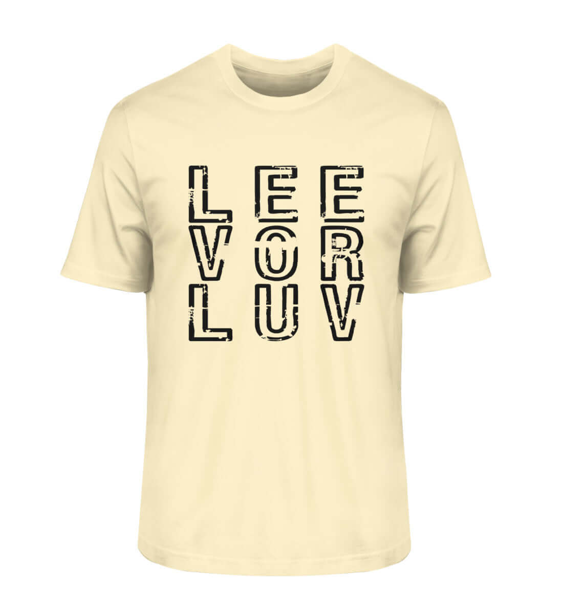 maritime Mode Helles LEE vor LUV Shirt - Herren Premium Bio Shirt in der modischen Farbe: Natural Raw nur für Segler mit Humor