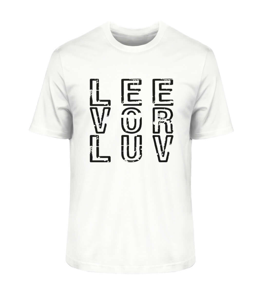 maritime Mode Helles LEE vor LUV Shirt - Herren Premium Bio Shirt in der modischen Farbe: White nur für Segler mit Humor