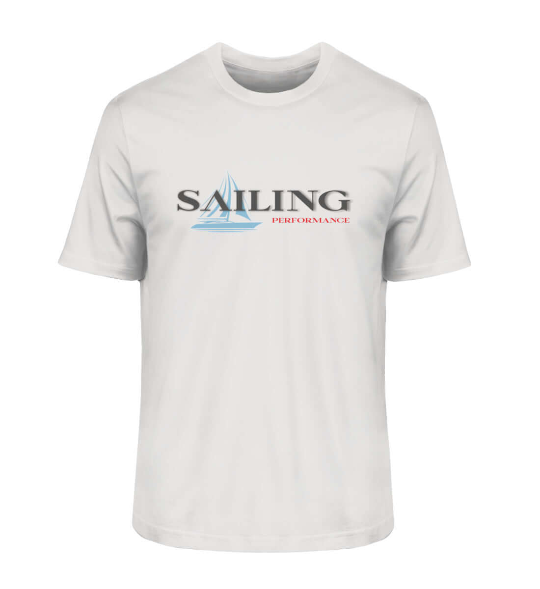  Sailing Performance 2.0 White - maritimes Herren Bio Premium T-Shirt hellgrau