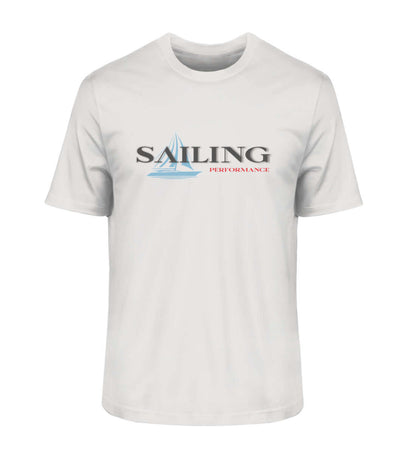  Sailing Performance 2.0 White - maritimes Herren Bio Premium T-Shirt hellgrau